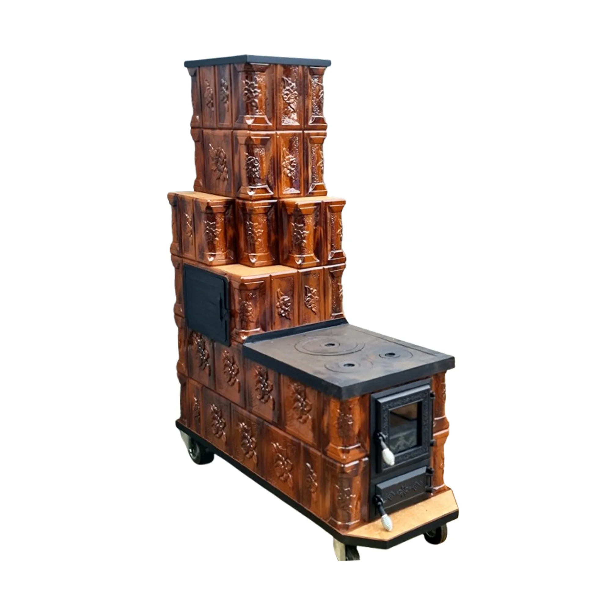 Soba teracota cu plita mare Maria 6R COT16 degrade