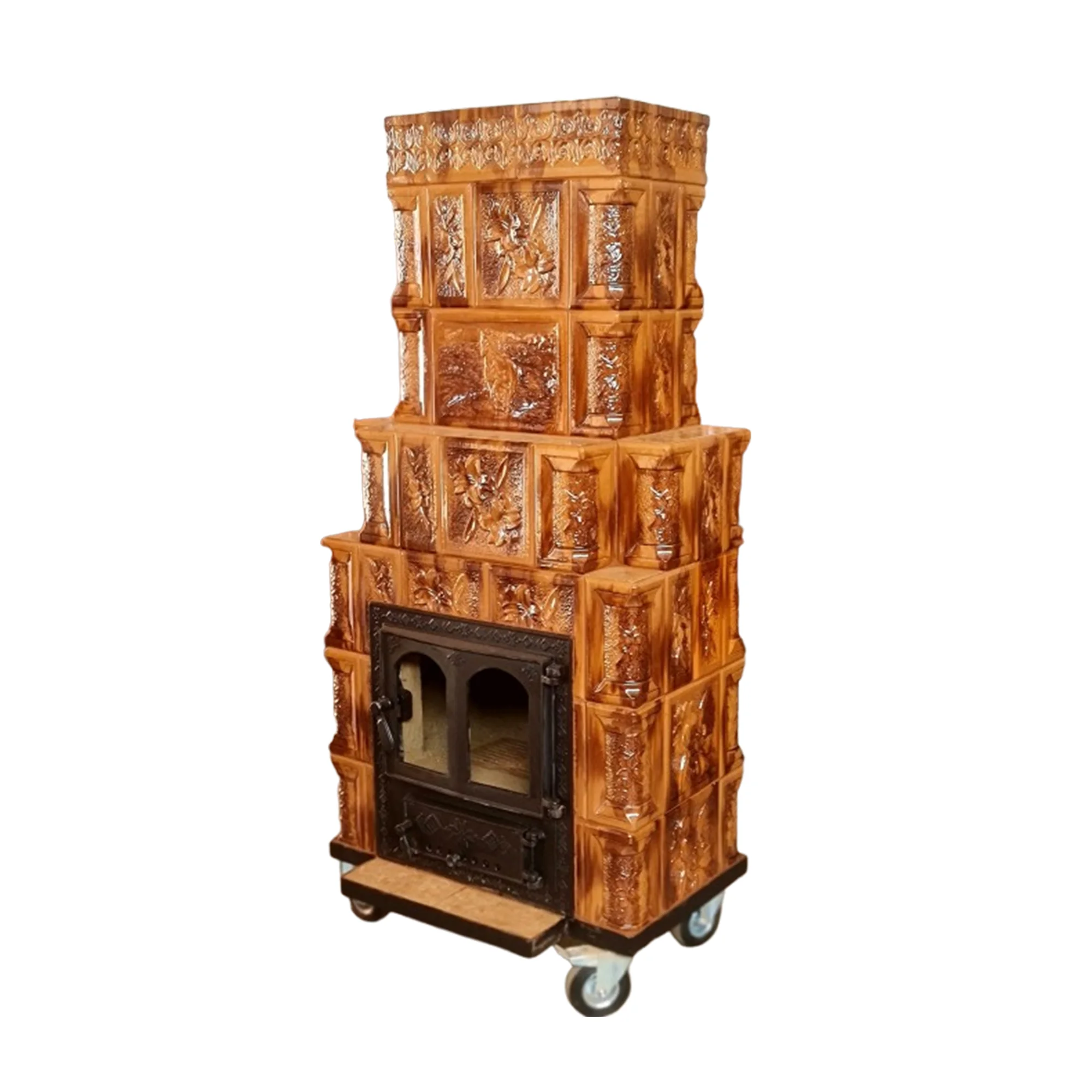 Seminee teracota Semineu teracota 6R 1G degrade M2 Semineu teracota 6 randuri degrade usa cu 2 geamuri