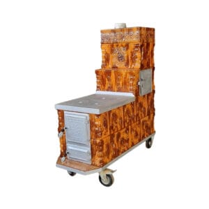 Soba teracota cu plita mare Maria 4R 1G degrade