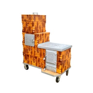 Soba teracota cu plita mare Maria 4R 1G degrade M2