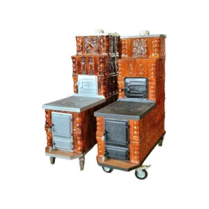 Sobe teracota cu Plita Maria Soba teracota cu plita mare Maria 5R degrade/coniac Soba teracota cu plita mare Maria 5R degrade/coniac