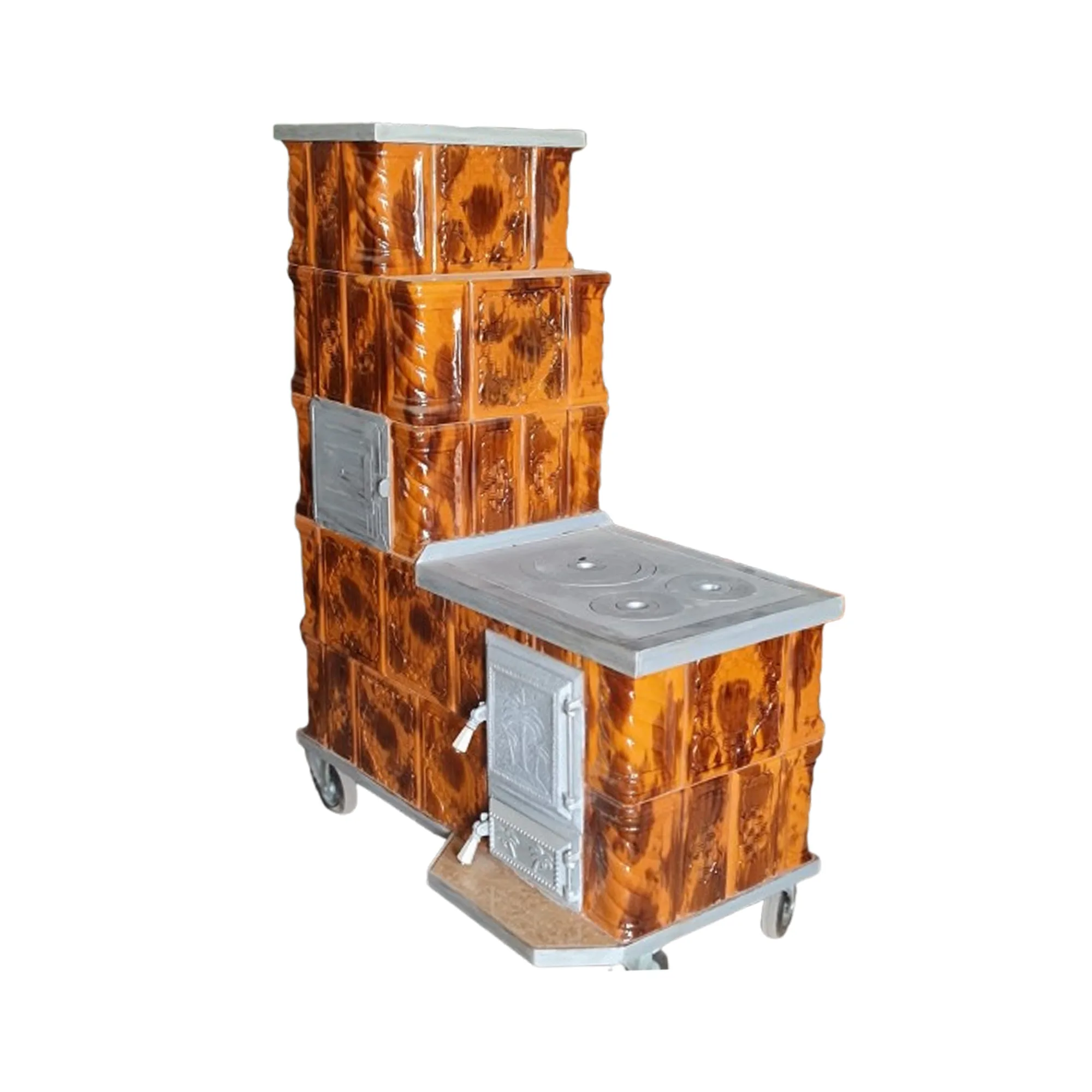 Sobe teracota cu Plita Maria Soba teracota cu plita mare Maria 5R degrade T3 Soba teracota cu plita mare Maria 5R degrade T3