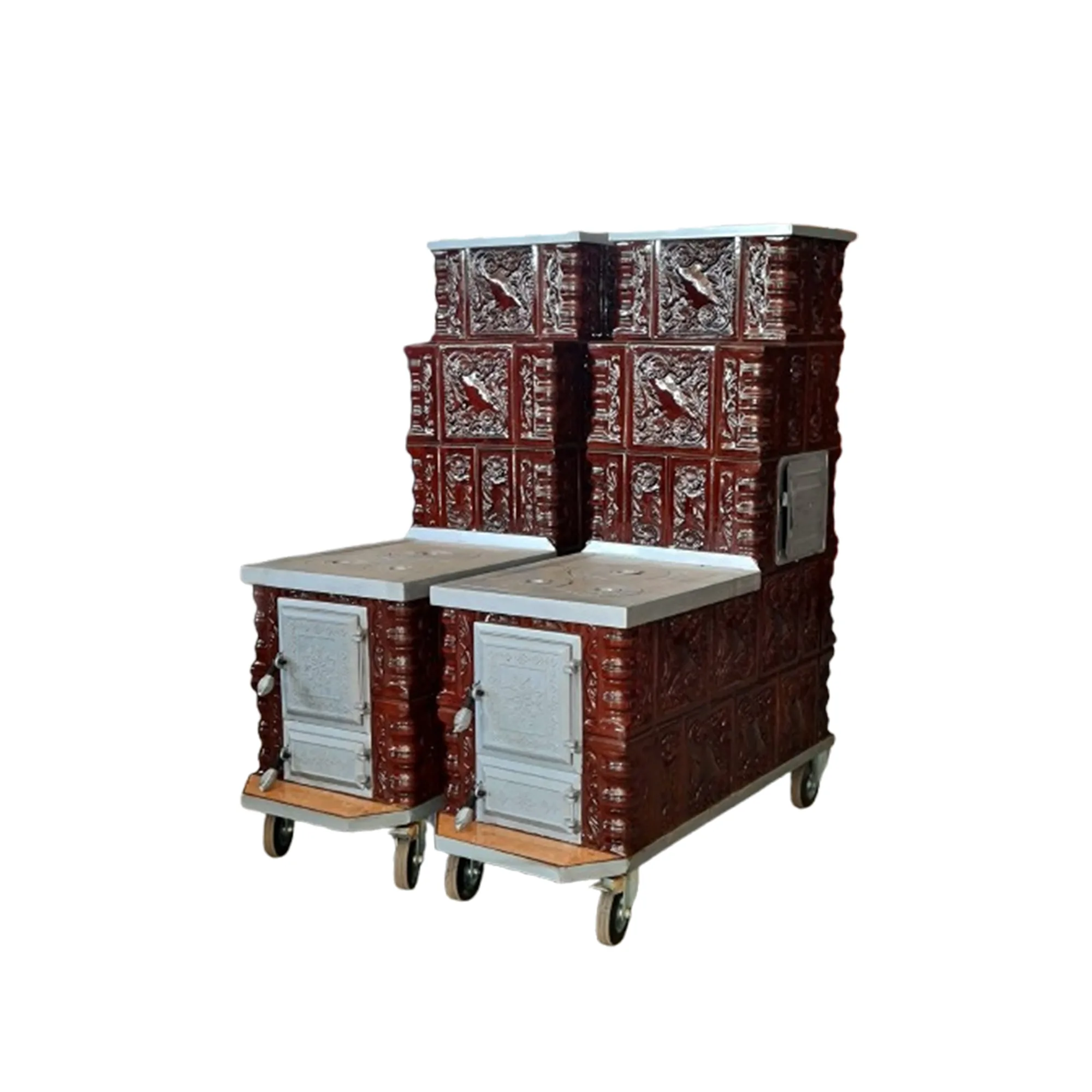 Sobe teracota cu Plita Maria Soba teracota cu plita mare Maria 5R maro Soba teracota cu plita mare Maria 5R maro