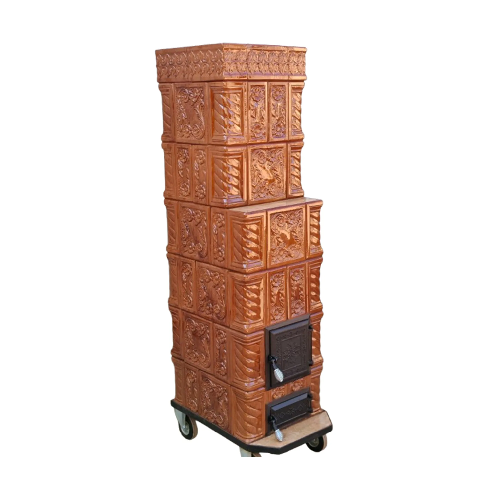 Sobe teracota 3-6 randuri Soba teracota 6R 1G coniac Soba teracota 6R 1G coniac